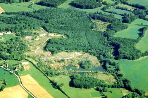Vue aérienne des étangs, vue du nord-ouest