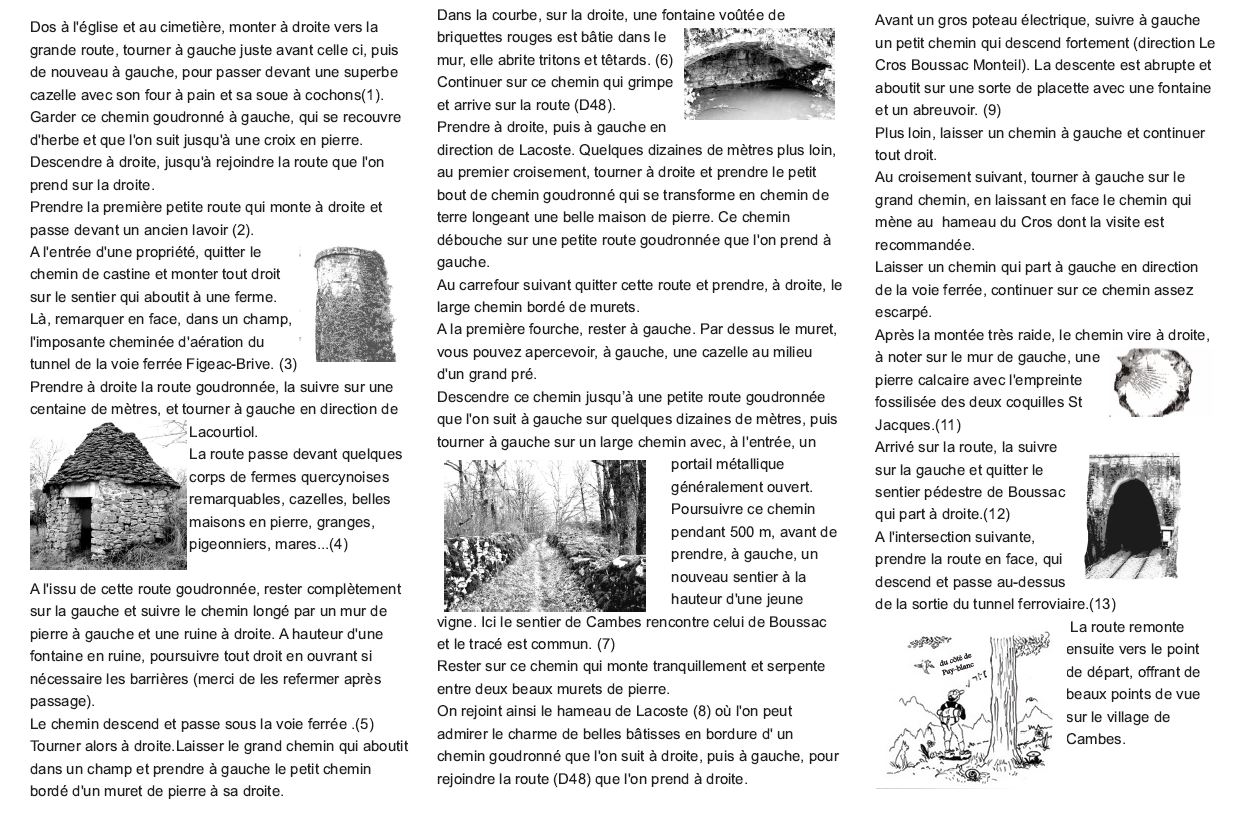 guide sentier Cambes verso