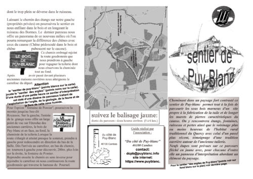 guide sentier Puy-blanc recto